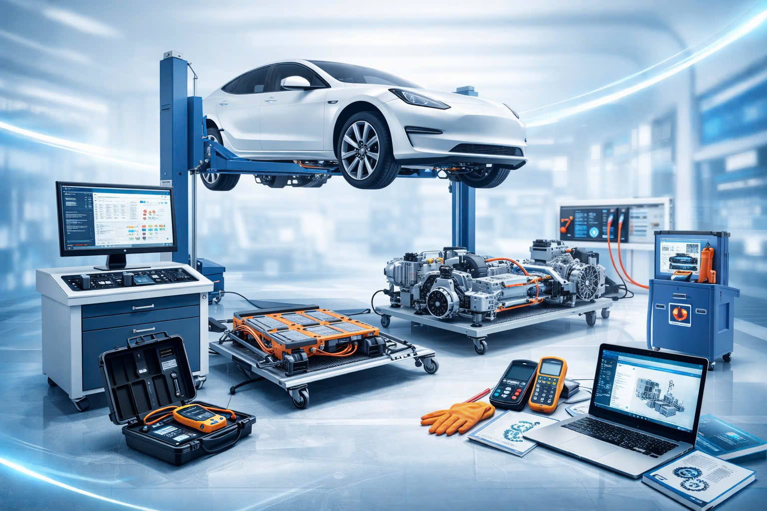 THIẾT BỊ SỬA CHỮA XE ĐIỆN 